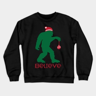 Believe Bigfoot Santa Claus funny Bigfoot lover Christmas gift Crewneck Sweatshirt